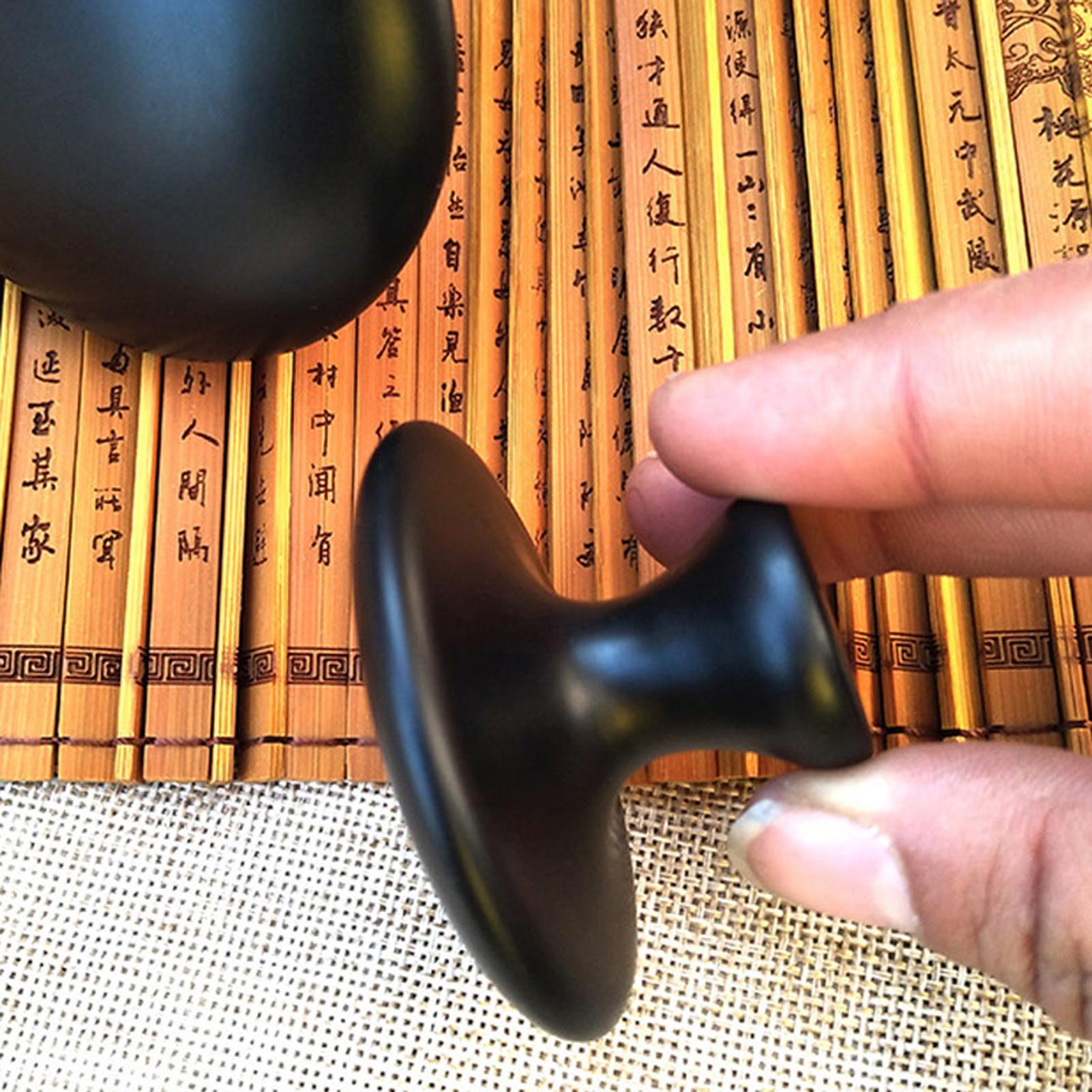 

Mushroom Shape Massage Stone Warmer Natural Basalt Hot Stone Massage Beauty Tool for Facial Swelling Default
