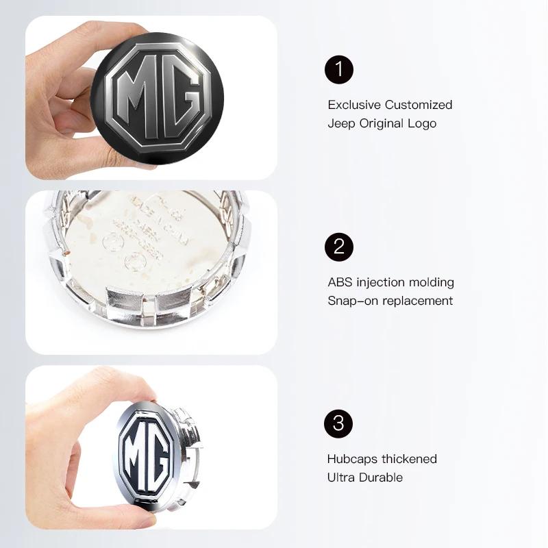 4Pcs 56MM Car Wheel Hub Center Caps Emblem Cover For MG ZS MG5 MG6 MG7 MG4 EV Cyberster HS ONE GT GS MG3 Car Accessories Q0