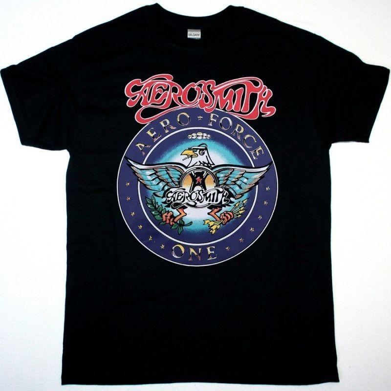 Aerosmith Pump Tour Black T-Shirt Rock Band Tee S разноцветный