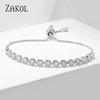 ZAKOL Classic Cubic Zirconia Tennis Bracelets for Women Men Fashion Silver Color Iced Out Chain Crystal Wedding Jewelry