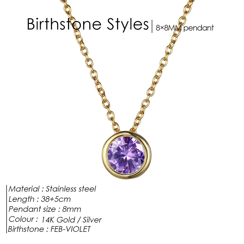 EManco Classic Stainless Steel Necklace Women Designer Luxury Jewelry Gold Bride Statement 12 Birthstone Necklace Silver Color