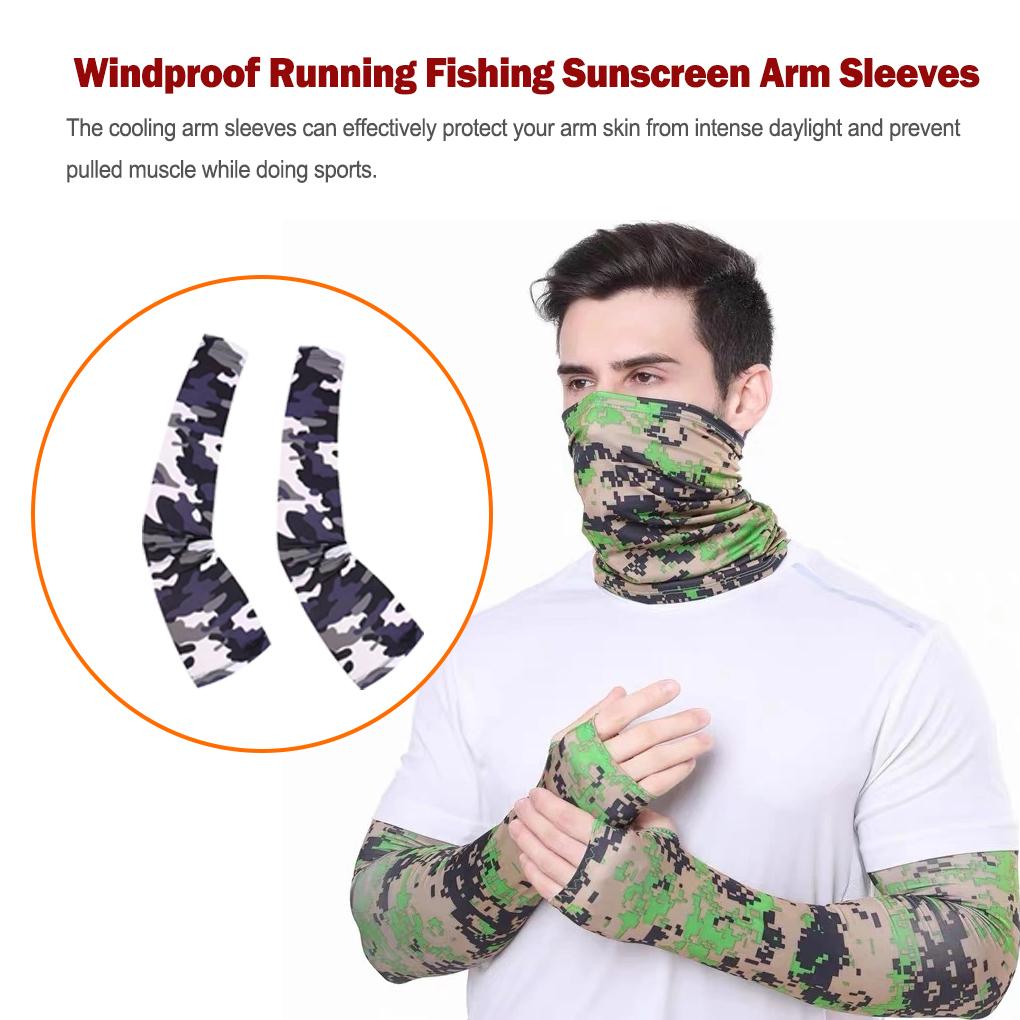 Arm Sun UV Protection Cover Breathable Cuff Sportswear Fingerless Outdoor Fitness Sleeve Running Fishing Cycling