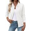 Cardigan da Donna a Manica Lunga con Collo a Revers, Top Versatile Colorato Slim Fit per l'Uso Quotidiano