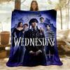 1pc Wednesday Outdoor Blanket Lightweight Flannel, Soft & Warm, All-Season Use for Sofa, Outdoor, Camping, Living Room, Office103