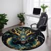 1PC Dragon Fantasy Office Round Area Rug, Mat Suitable For Office, Under Office Chairs Bedroom Living Room Home Decor, Room Deco