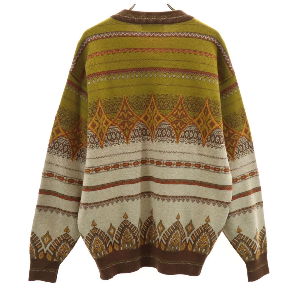 KENZO GOLF 90s Wool Old Overall Handle Long Sleeve V Neck Sweater 3 Knit Men's Used