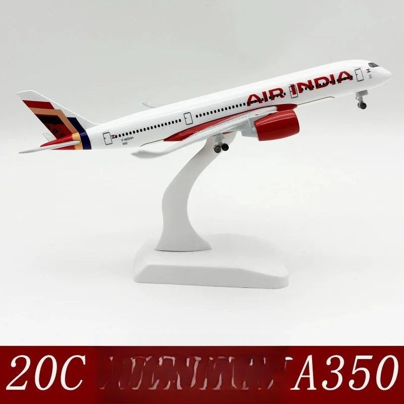 20cm India Airlines A350 Metal Scale Aircraft Miniature Airplane Model Static Display Collection Plane Toy Children Toys