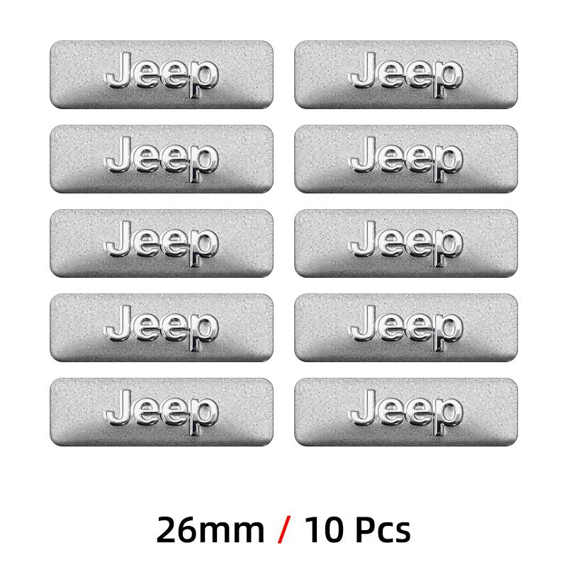 26mm 39mm Car Metal Logo Key Emblem Sticker Decoration For Jeep Renegade Compass Grand Cherokee Wrangler Patriot Rubicon Liberty AMW1