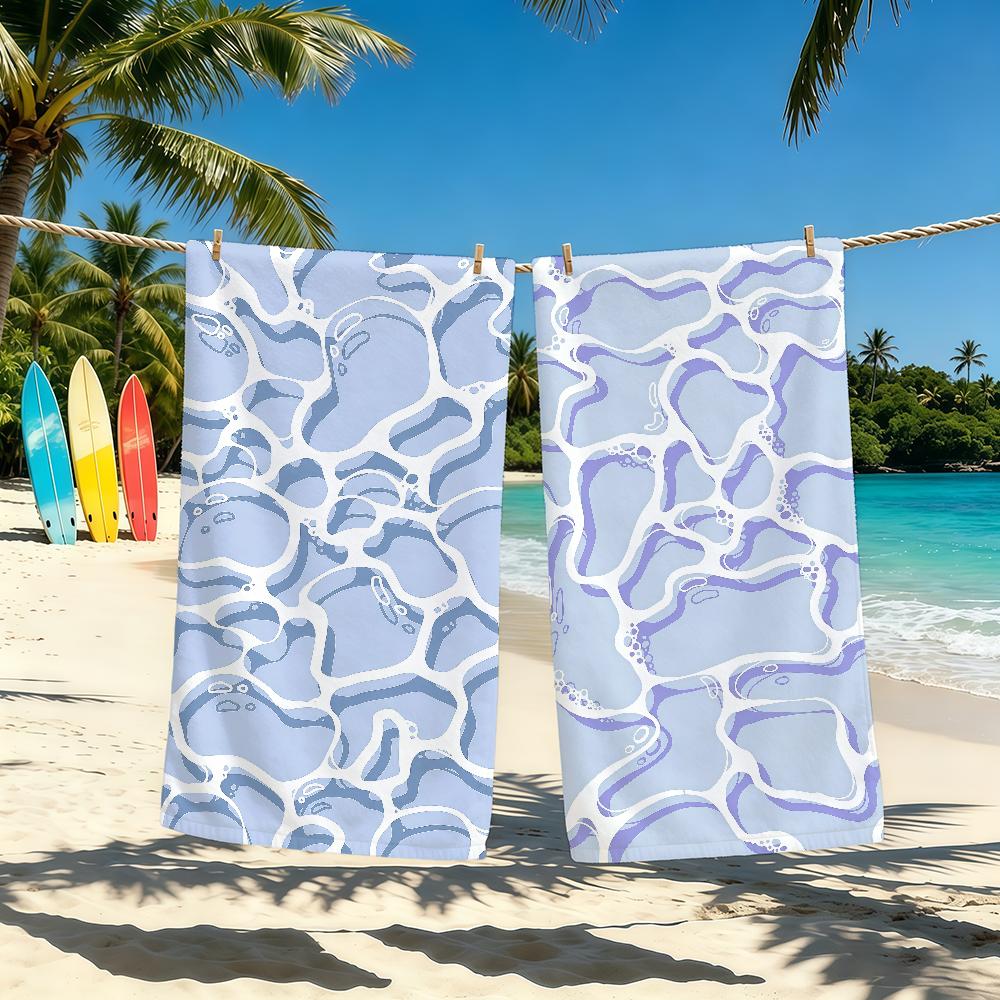Towel Art For Fashion Wave Outdoor Camping Bubble Beach Towel Super Absorbent Quick-Drying Summer Towel