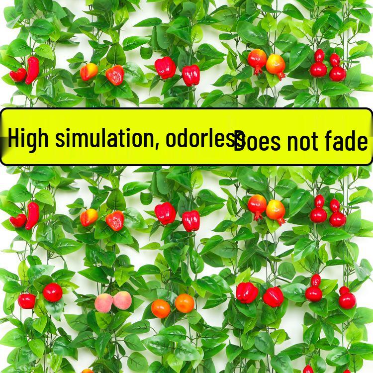 Artificial Grape Leaves and Flower Vine Ceiling Decoration