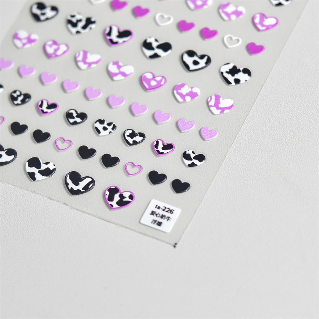 1pcs 5D Exquisite Purple Wisteria Flower Nail Art Stickers Flower Bow Nail Decoration Slider Decal Adhesive Transfer Part
