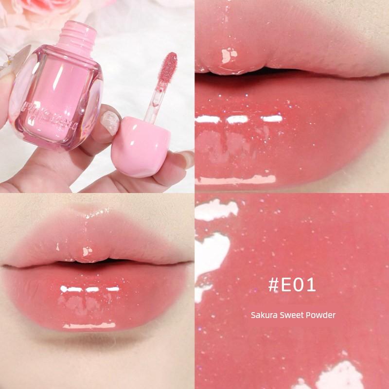 Pinkbear Leather Bear Half Fish Cooperation Ugly Fish Gift Box Hellokitty Lipstick S05 Lip Lacquer Joint Name