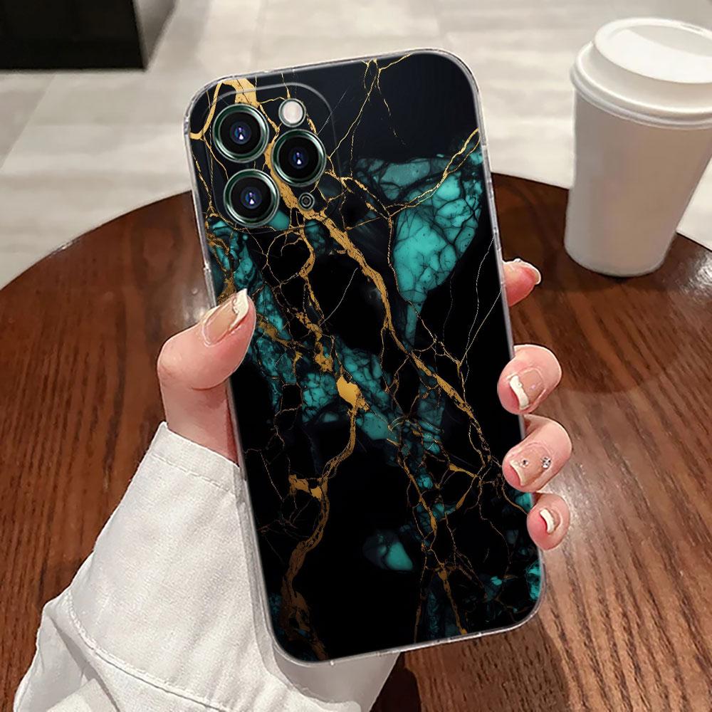 Watercolor Abstract Marble Pattern Case For Apple iPhone 17 16 15 14 13 12 11 Pro Max 16 Plus 16E 17Air 17Pro Phone Cover Funda