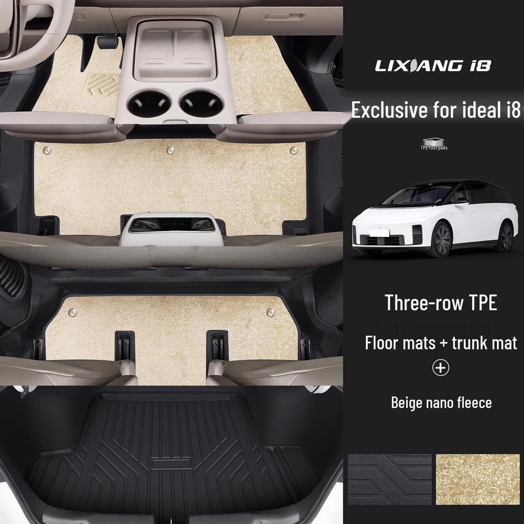 Full Coverage TPE Car Floor Mats for Ideal i8 - Interior Modification & Decoration Accessories