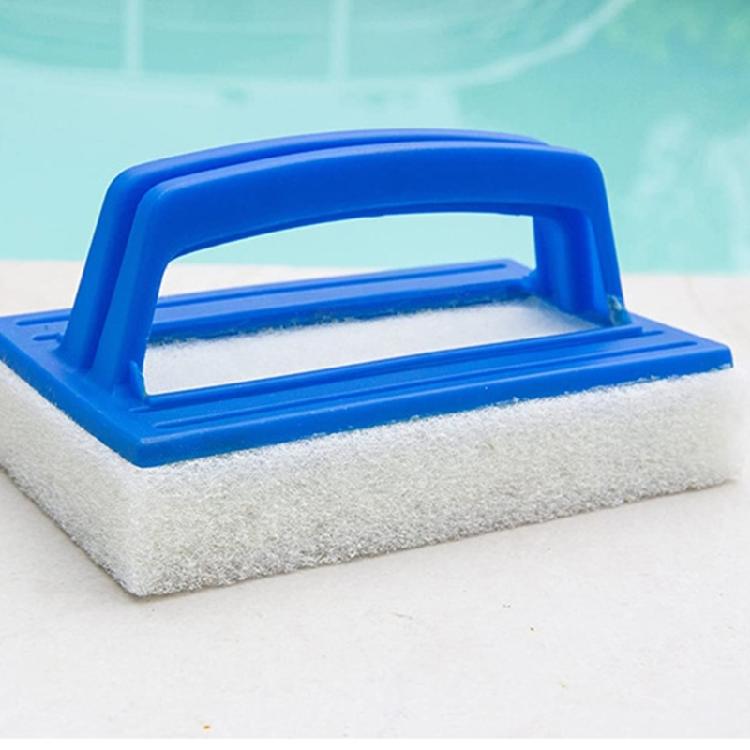 Spazzola Spugna Pulitore Piscine con Manico Manuale Spazzola Raschietto Piscina Strumento Pulizia Piscina per Piastrelle Piscina Stucco Parete