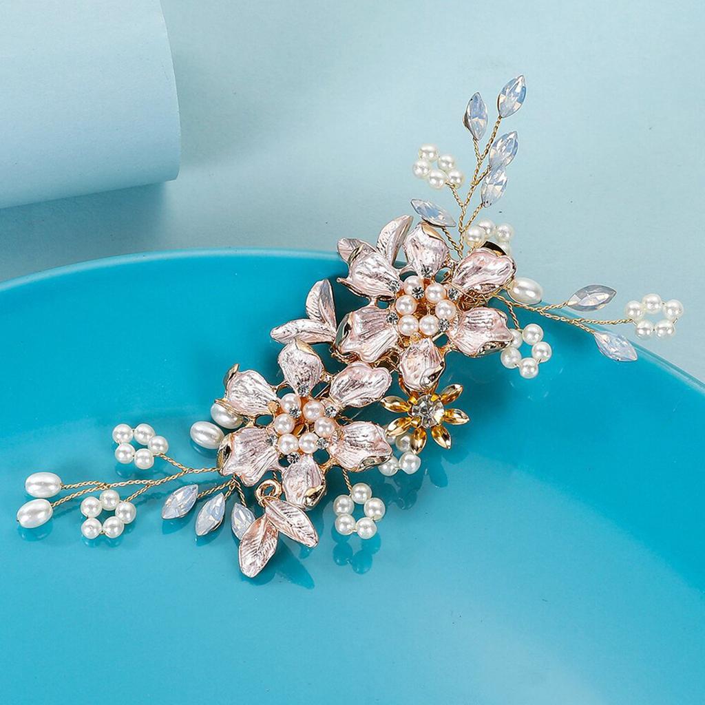 Hair Clips with Rhinestone Setting Fairy Hair Clips with Pearl Flower Design for Thick Curly Hair Styling Decorative