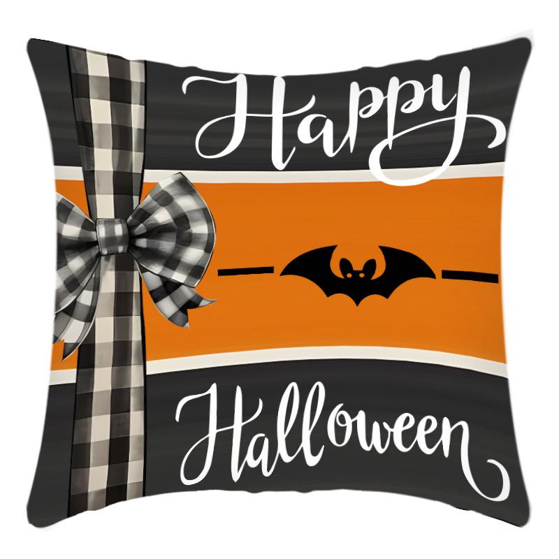 Halloween Pillows Popular Home Fun Square Witch Cat Pumpkin Party Ornament Pillow Case Premium Durable Quality