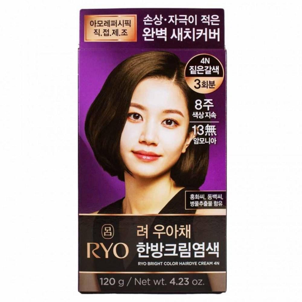 Ryeo Uachae Stylish Gray Hair Cream 4N-Dark Brown 3 Uses 1 pcs