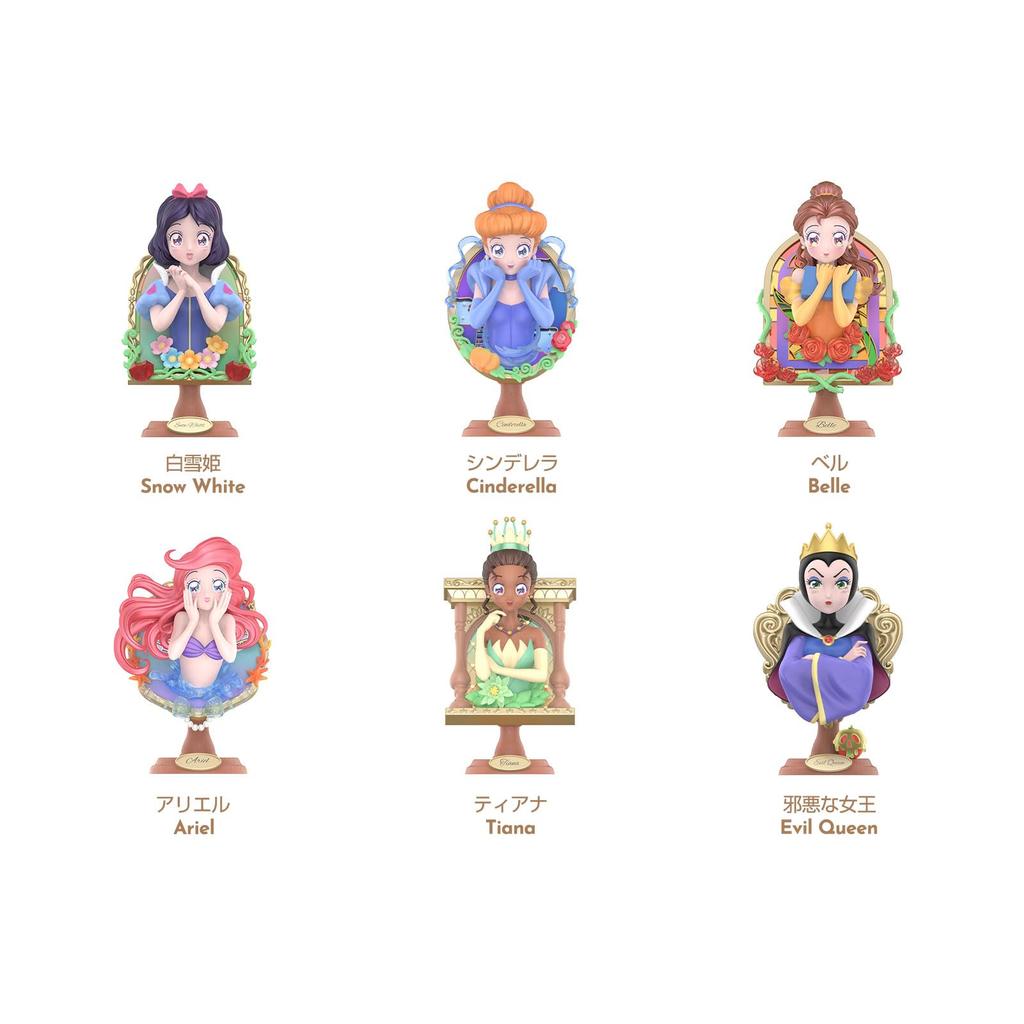 TOP TOY Disney Princess Mirror Series Gachapon Blind Box Figure Soft Vinyl PVC Premium Toy Birthday Gift Cinderella Snow White Ariel Character