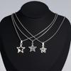 New Pendant Necklaces Unisex Cross Double Star Geometric Minimalist Necklaces Punk Gothic Style Personalized Party Jewelry Gifts