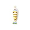 1 Pièce Laiton Océan 3D Émail Poisson Animal Charme Mobile Pendentif Plaqué Or 18K Pour Collier Fabrication DIY 4,1 cm x 1 cm