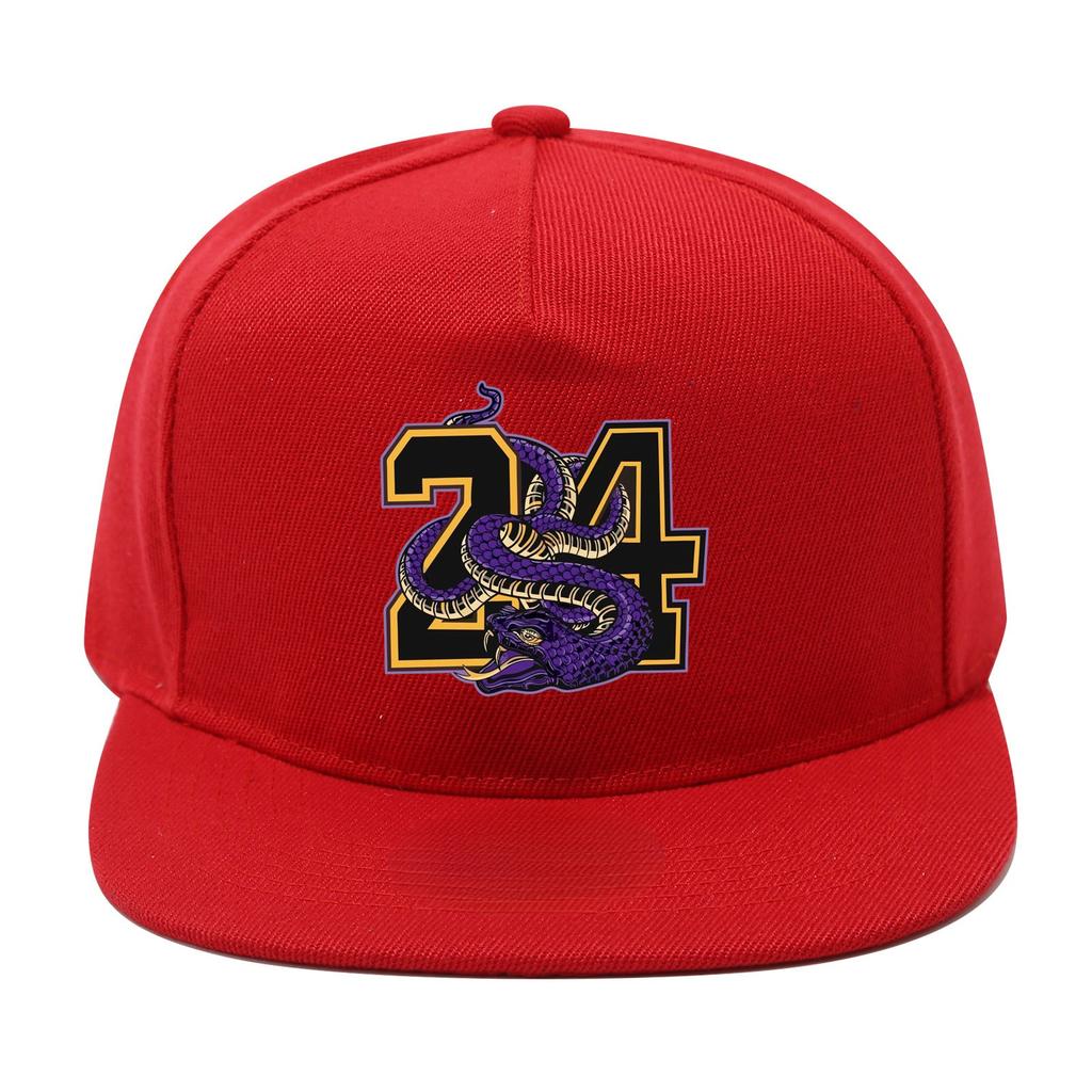 European and American Hard Top Flat Hat Men's Black Mamba Number Fashion Printing Hip-hop Hat Children's Outdoor Sunshade Breathable