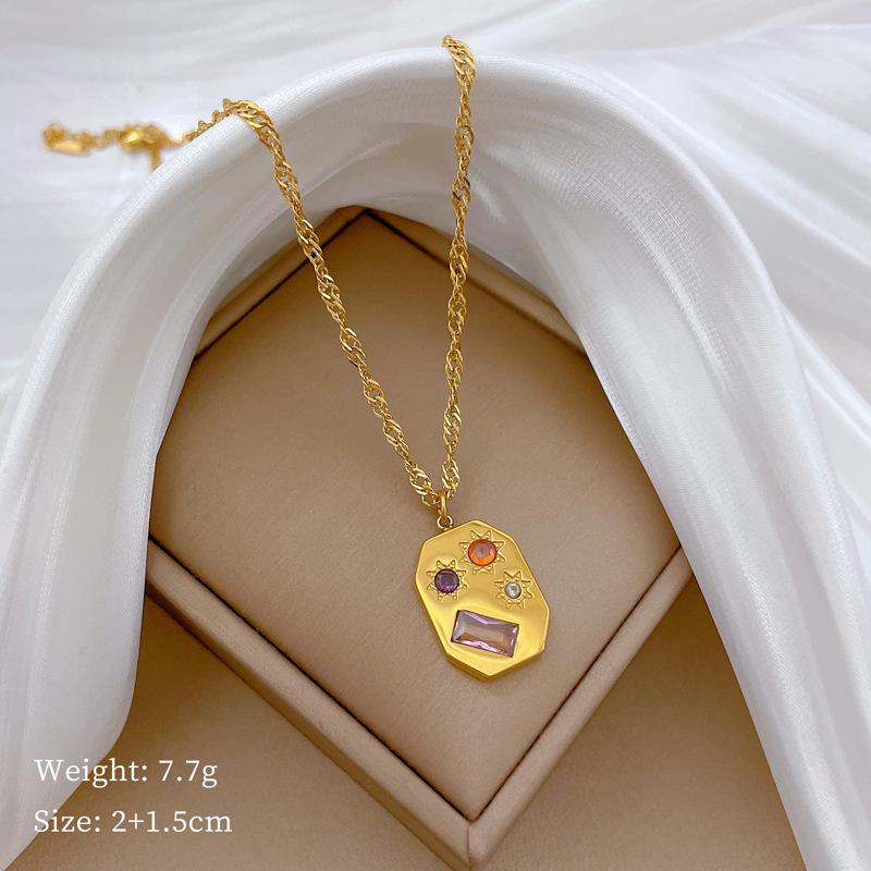 Real Gold Cold Necklace In The E-Commerce Good Goods Furnace, Women'S Collarbone Chain With Jewelry