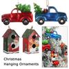 Clause Snowman Christmas Hanging Ornaments House Shape Truck Car Pendants Xmas Tree Decorations
