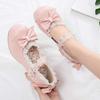 Women Kawaii Mid Block Heel Mary Jane Rockabilly Pumps with Bow Platform Chunky Heel Cute Sweet Shoes