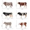 Simulation Cute Farm Animals Milk Cow Cattle Calf Angus Bull OX Buffalo Model Action Figures Educational Cute Toy Kid Gift