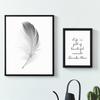 Text Feather Minimalist Canvas Wall Art Print Poster Decorative Nordic Black White Pictures Modern Paintings for the Living Room