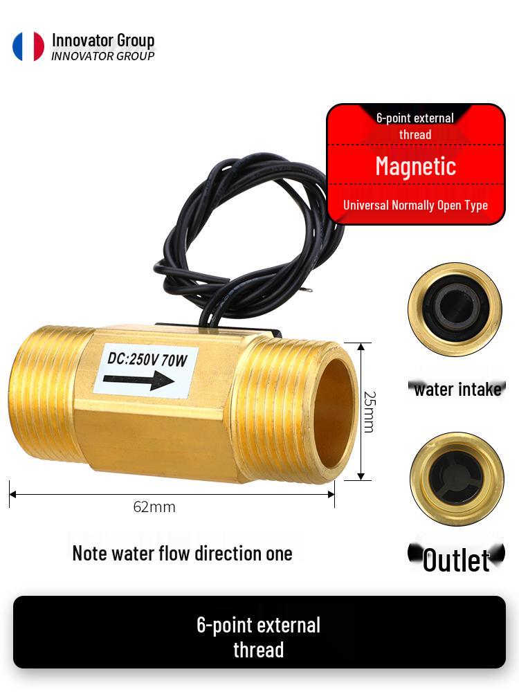 Ganzkupfer DN15/DN20 Magnetischer Wasser-Durchflusssensor Schalter