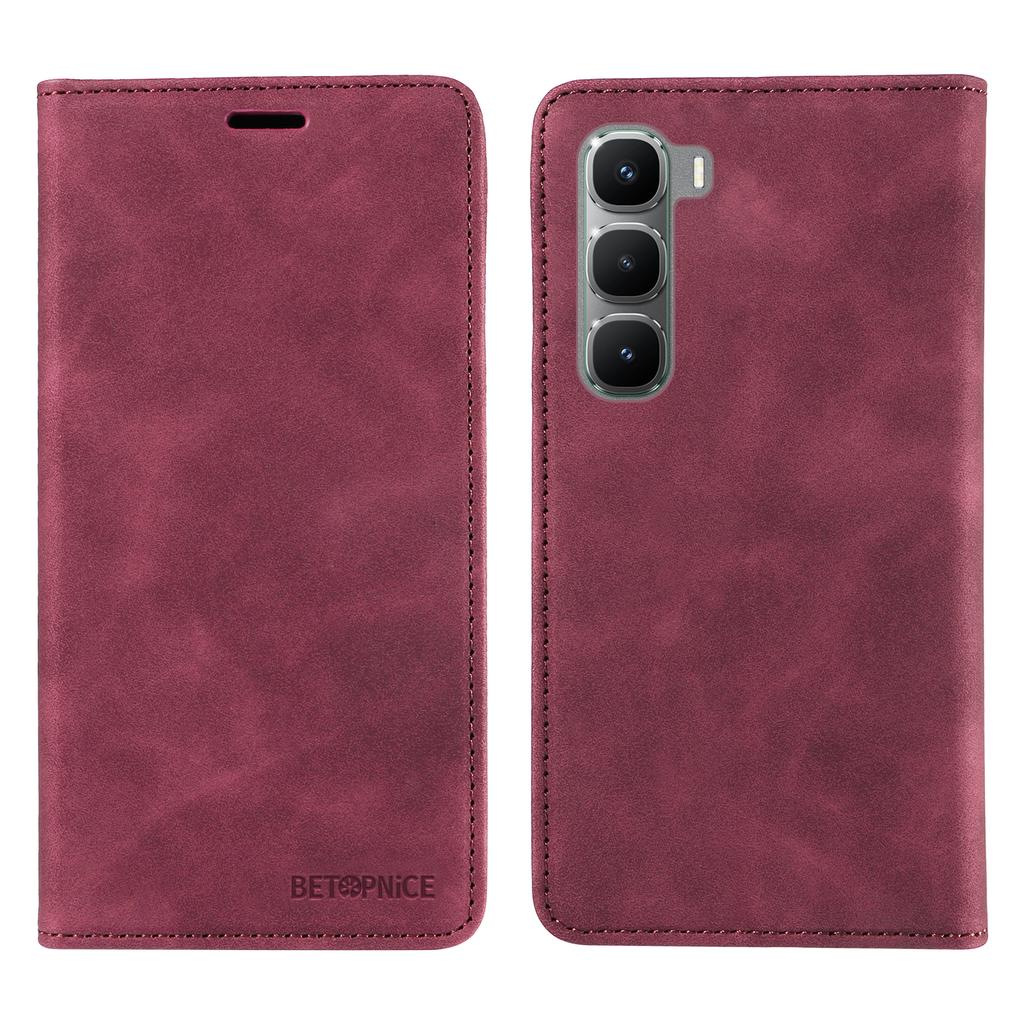 For Infinix Hot 60 Pro 4G Case BETOPNICE Magnetic Closure RFID Blocking Wallet Stand Leather Phone Cover