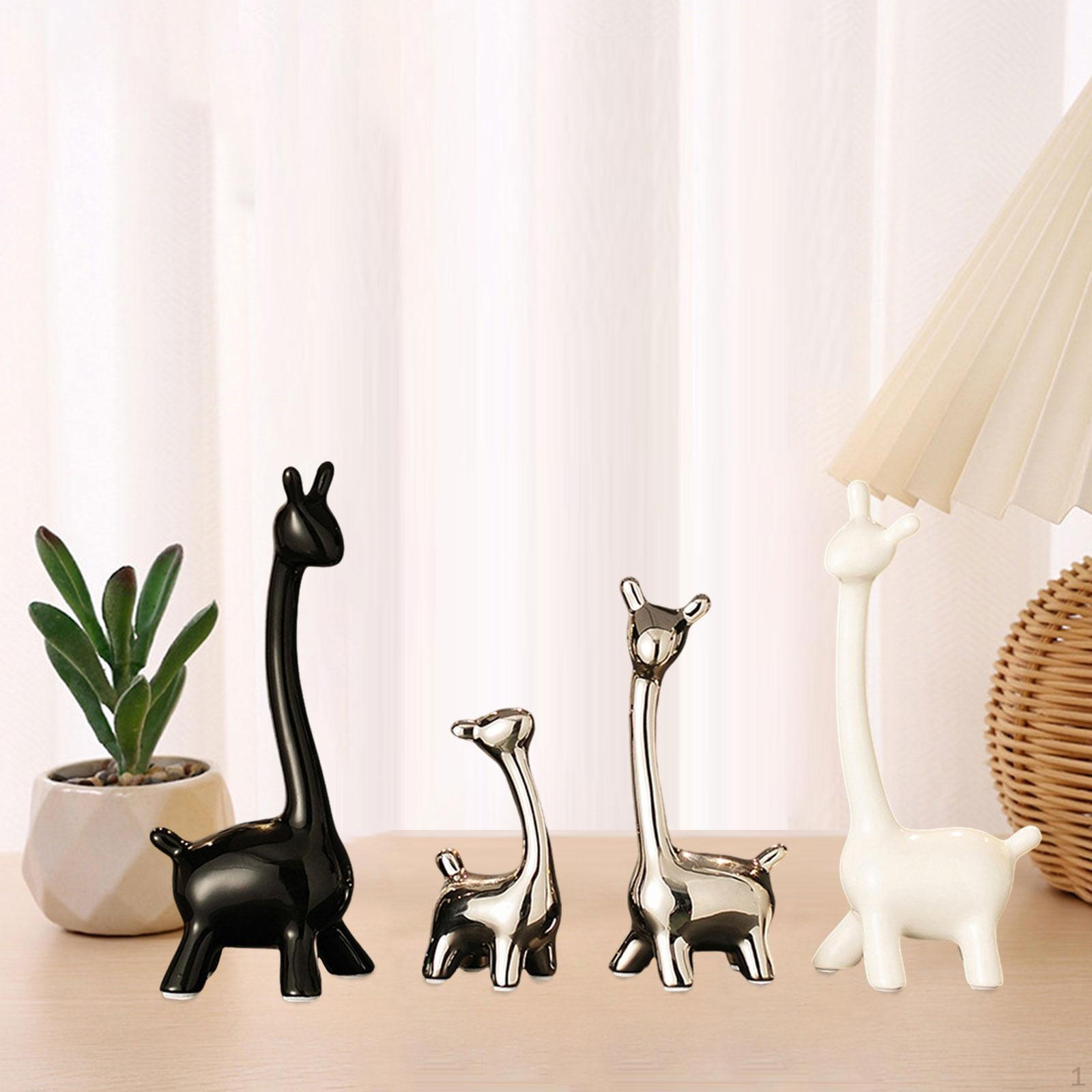 

Керамическая статуя жирафа, фигурки, украшение, коллекционный орнамент, скульптура животного 4pcs