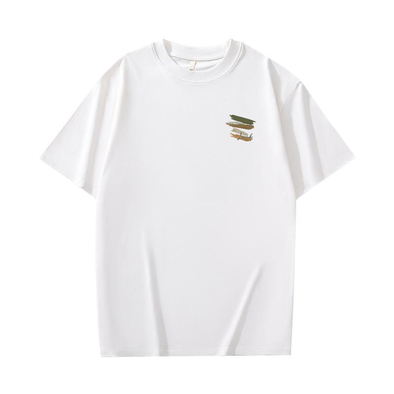 Minimalistická sportovní trička s potiskem, pánské bavlněné letní topy s krátkým rukávem