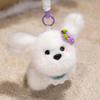 Plush Dog Keychain With Aromatherapy Scent And Fruit Design For Couples And Backpack Decor