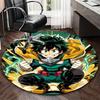 1pc My Hero Academia Midoriya Izuku Round Carpet - Anime Design Chair Mat