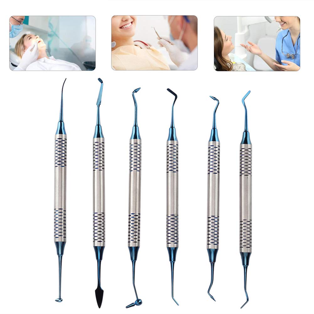 Dental Filling Spatula,6Pcs Professional Dental Composite Resin Filling Spatula Restoration Instrument Tool