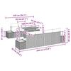 Garden Sofa Set with Storage 8 Pcs Beige Poly Rattan
