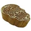 Wooden Printing Block Scrapbook Stamp Skull Textile Printing Block Stamp