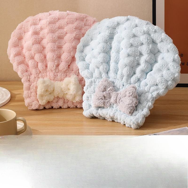 Cloud-velvet Princess Hat, Ultra-fine Fiber Thickened Water-absorbing Bath Cap, Anti-hair Loss Dry Hair Cap, Face Wash Dry Hair Towel