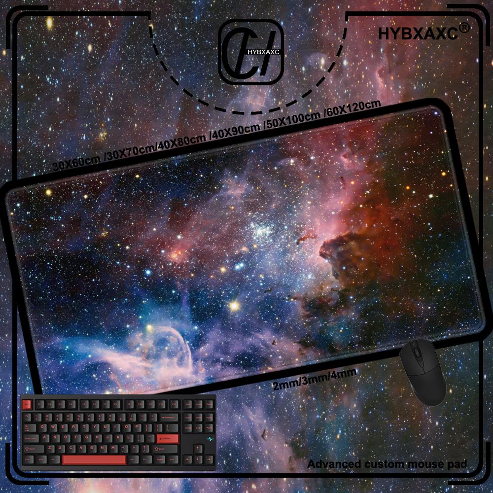Space Gamer Mousepad Computer Gaming Large Mouse Pad Xmm Nonslip Nebula Laptop Carpet Galaxy HD Print Desk Mat Mouse Mat