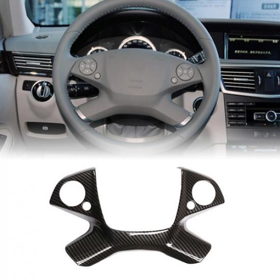 For Mercedes-Benz E-Class 2009-12 Car Steering Wheel Frame Trim ABS Carbon Cover