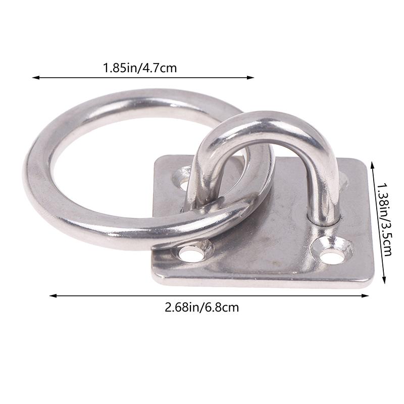 

Квадратная морская рым-пластина из нержавеющей стали 304 с рым-болтом и круглым кольцом для крепления такелажа, 5/6/8 мм