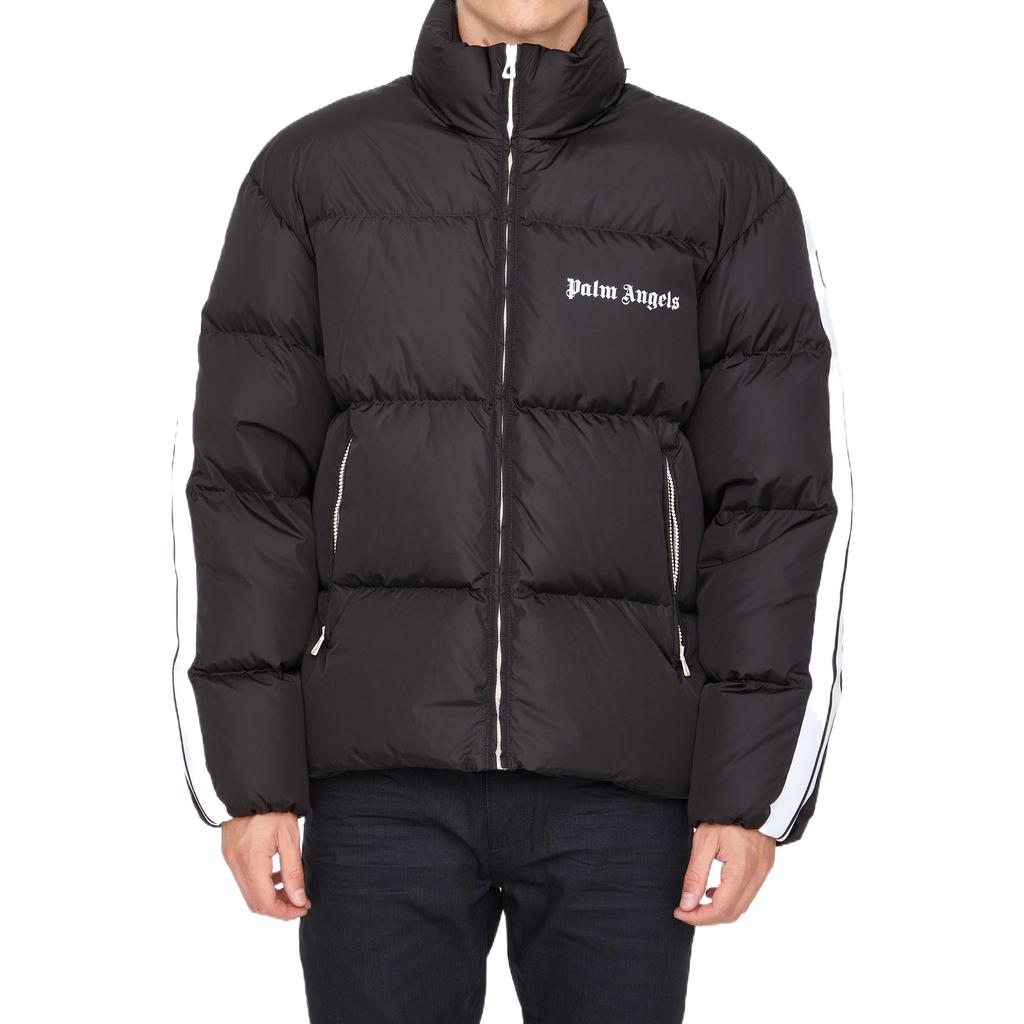 Palm Angels Logo-Besatz Kurze Daunenjacke PMED019F22FAB0011001