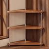Wooden Corner Cup Holder Desktop Mug Rack, 3 Tier Coffee Bar And Tea Cup Organizer Shelf For Kitchen Counter Or Sideboard