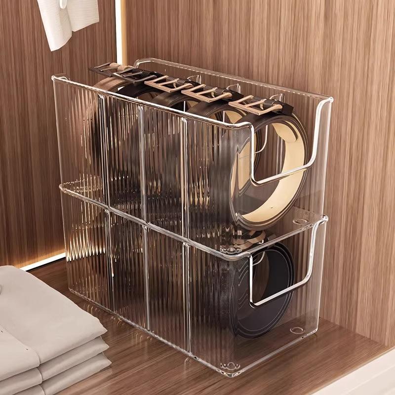 Special Belt Storage Rack for Belts, Scarves and Headscarves. Multi-functional Household Acrylic Compartmentalized Shelf for Display.