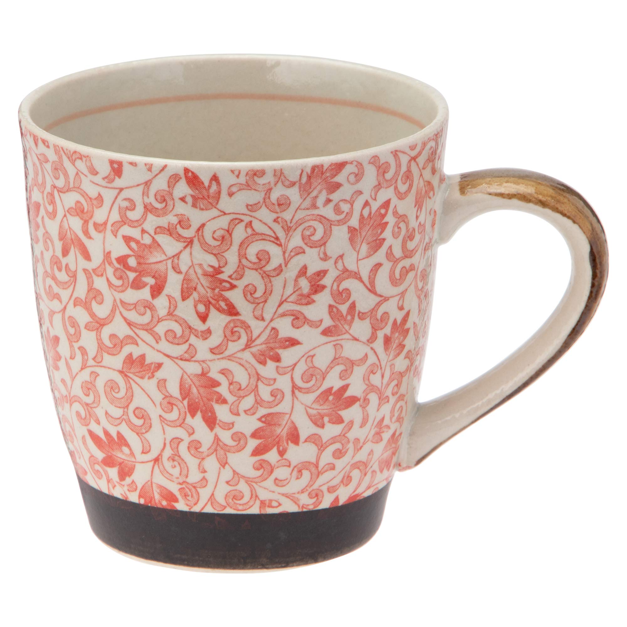 Mino ware lightweight tableware Japanese style vine and octopus arabesque red W30138  KARUI UTSUWA  mug,