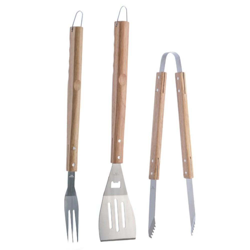 Set 3 utensili per barbecue in acciaio con valigetta BestBQ | Leroy Merlin