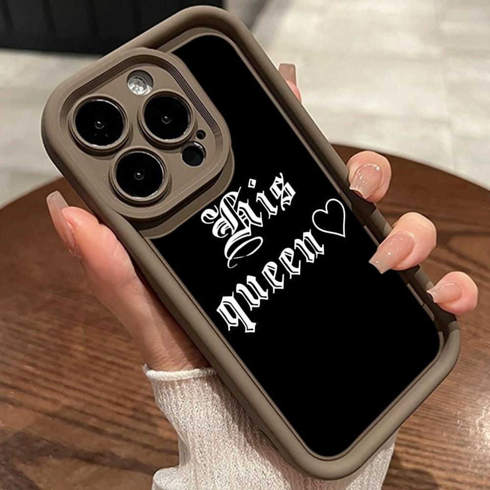 LZ29 Husă de telefon din silicon pentru cuplu coroană regină rege pentru Xiaomi 11 Lite 5G 14T Redmi 14C 13C A3 Note 12 11 9 10 13 Pro Plus Husă spate rezistentă la șocuri